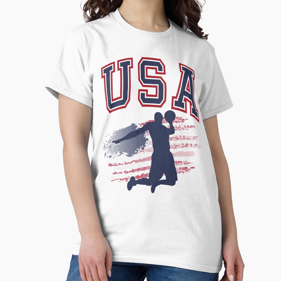 2024 Basketball  Lover USA T-Shirt by UNCLEBHU