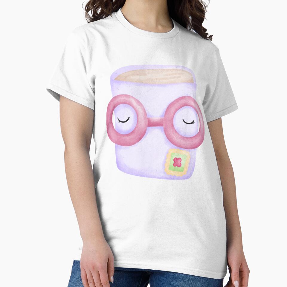 Cute Kawaii Book with Glasses Pastel Bookish Reading Lover Design by inelistudio T-Shirts, Hoodie, Sweatshirt (Image 2)