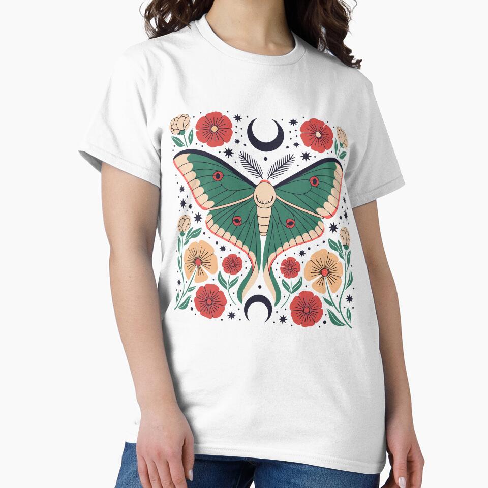 The Luna Moth by CraftyBloom T-Shirts, Hoodie, Sweatshirt | BlankRebels.com (Image 2)