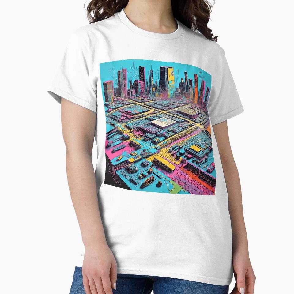 Neon Grid Metropolis by Esterlane T-Shirts, Hoodie, Sweatshirt | BlankRebels.com (Image 2)