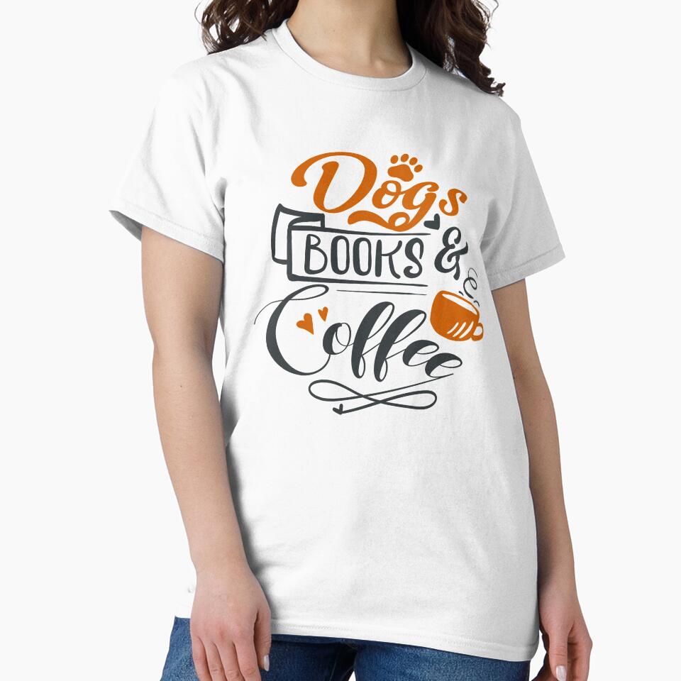 Dogs Book and Coffee by FOX1999-Design T-Shirts, Hoodie, Sweatshirt | BlankRebels.com (Image 2)