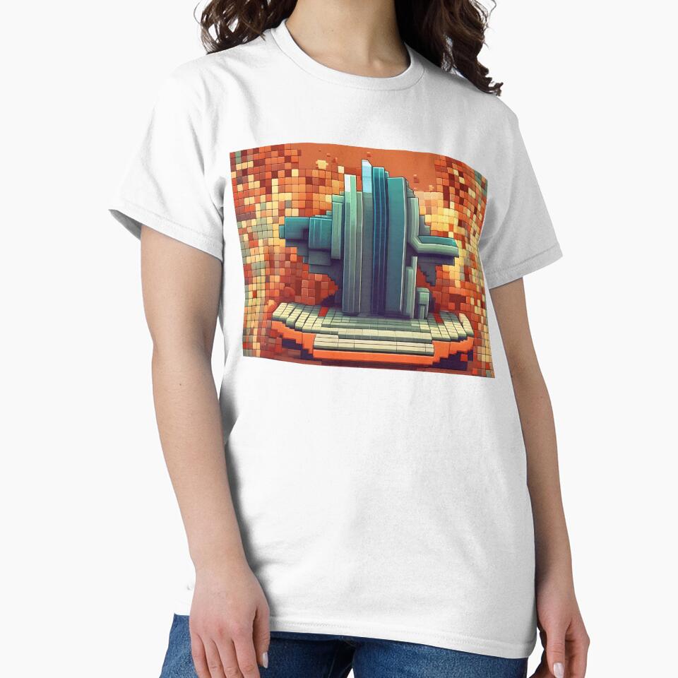 Orange Pixelated Abstract Art by Esterlane T-Shirts, Hoodie, Sweatshirt | BlankRebels.com (Image 2)