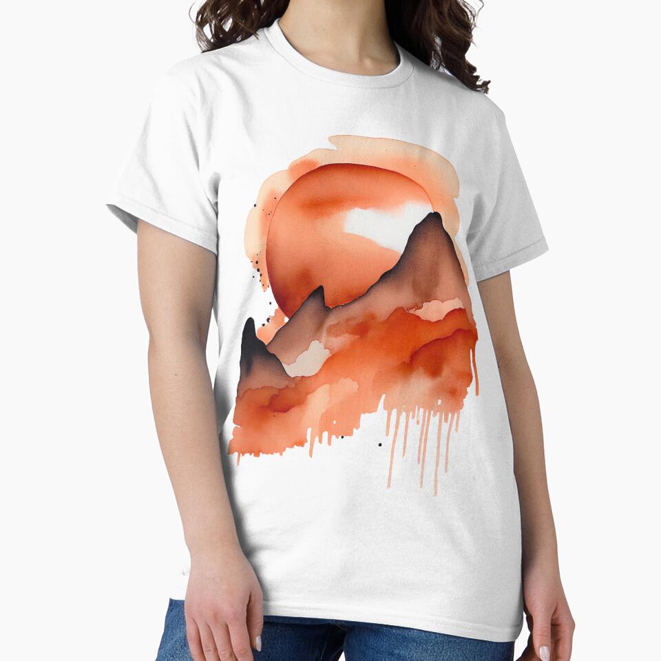 Watercolor Painting Abstract Japandi Design by Christophe Henin T-Shirts, Hoodie, Sweatshirt | BlankRebels.com (Image 2)