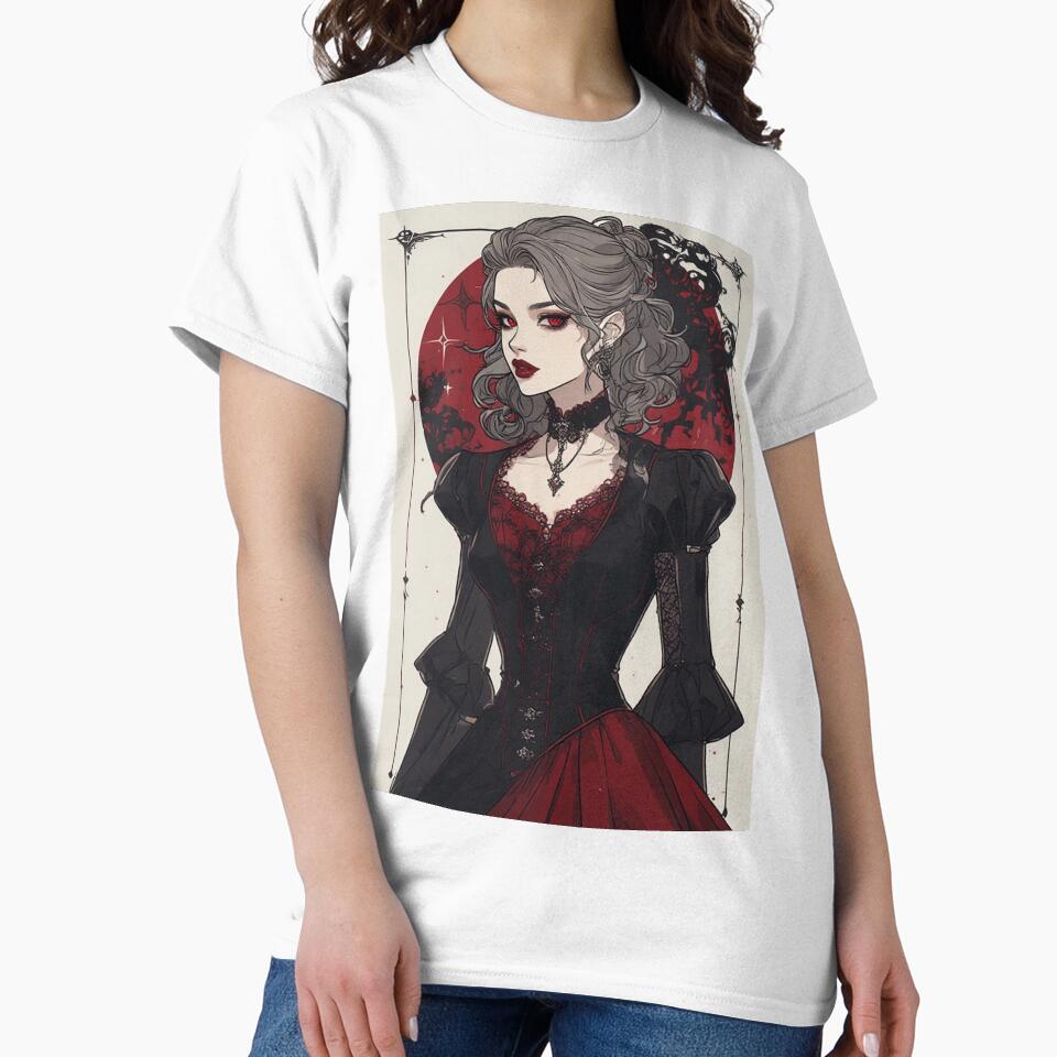Gothic Vampire Girl – Victorian Anime by ArtsJulian T-Shirts, Hoodie, Sweatshirt | BlankRebels.com (Image 2)