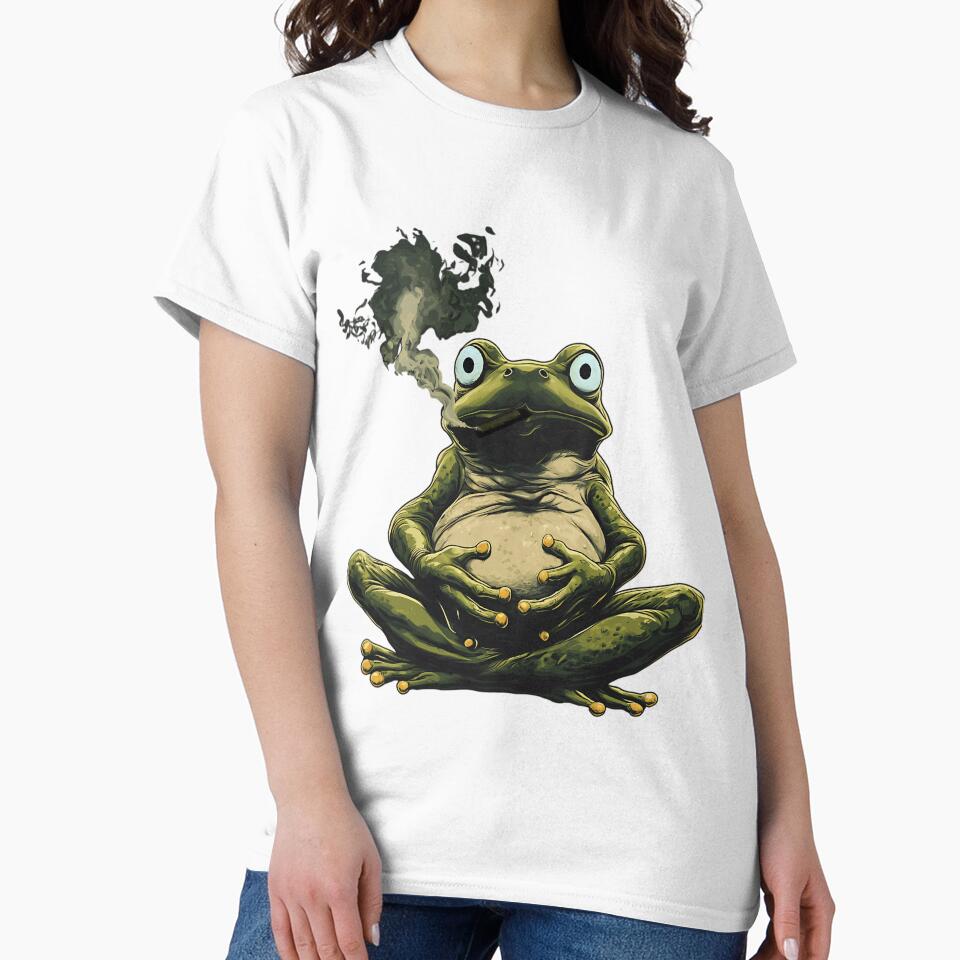 Funny Smoking Frog Meme Lazy T-Shirts, Hoodie, Sweatshirt