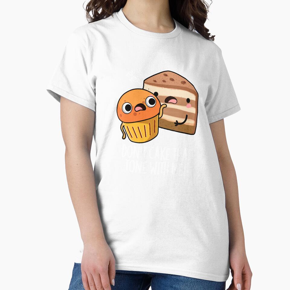 Don't Cake That Tone With Me Funny Snack Pun (Dark BG) by punnybone