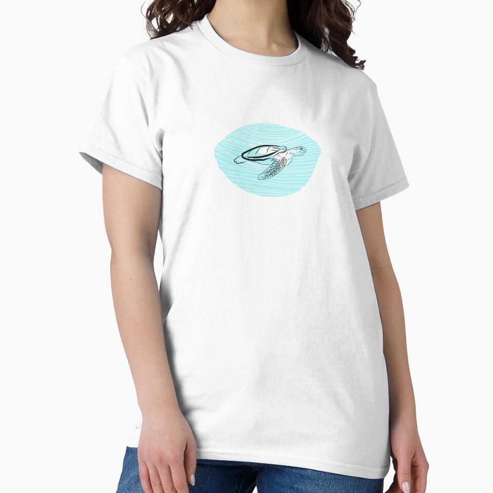 Turtle - sea - minimalist lines by Tropical Blood T-Shirts, Hoodie, Sweatshirt | BlankRebels.com (Image 2)