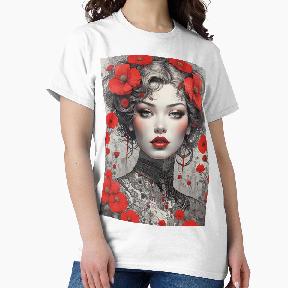Poppy Tattoo by Raine2Shine T-Shirts, Hoodie, Sweatshirt | BlankRebels.com (Image 2)