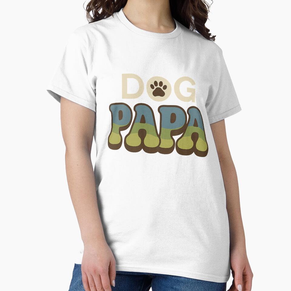 Groovy Retro Dog Papa Design by uNORTHODOX72 T-Shirts, Hoodie, Sweatshirt | BlankRebels.com (Image 2)