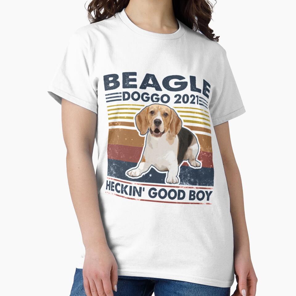 Beagle Doggo 2021 Heckin' Good Boy Vintage by thanshirts T-Shirts, Hoodie, Sweatshirt | BlankRebels.com (Image 2)