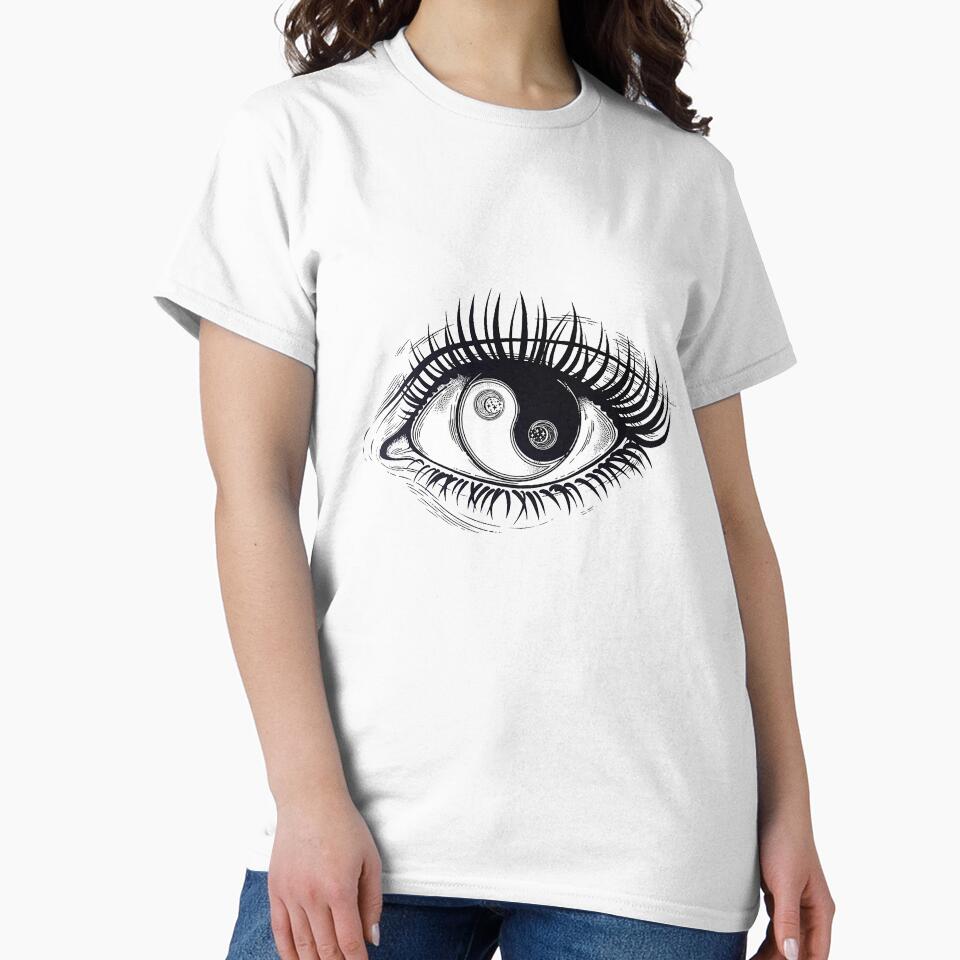 Eye Human Girl Pupil Iris As Yin Yang Boho Symbol T-Shirts, Hoodie, Sweatshirt