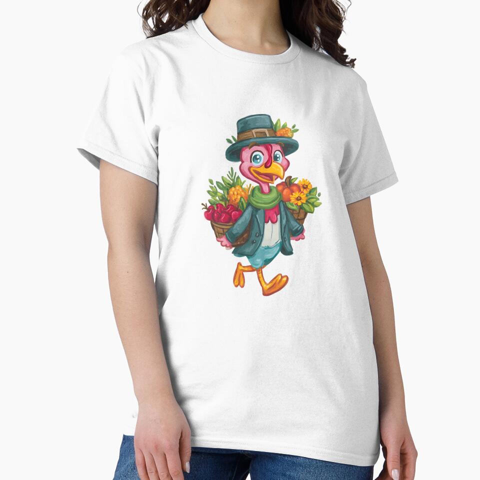 Boho Watercolor Turkey with Floral Crown by 1707warehouse T-Shirts, Hoodie, Sweatshirt | BlankRebels.com (Image 2)