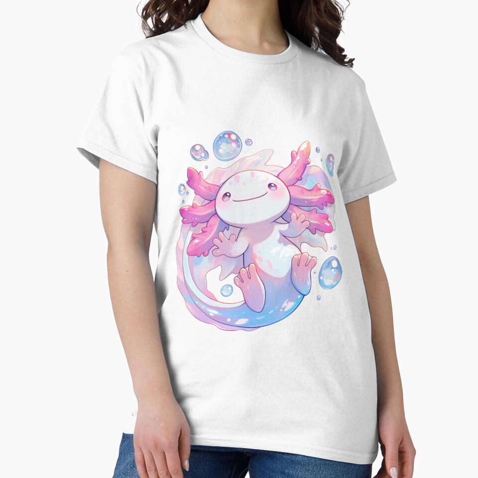 Cute happy axolotl by SMARTKIT  DESIGNAGENCY T-Shirts, Hoodie, Sweatshirt | BlankRebels.com (Image 2)