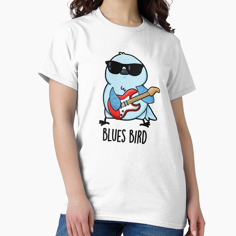 Blues Bird Funny Bluebird Pun by punnybone