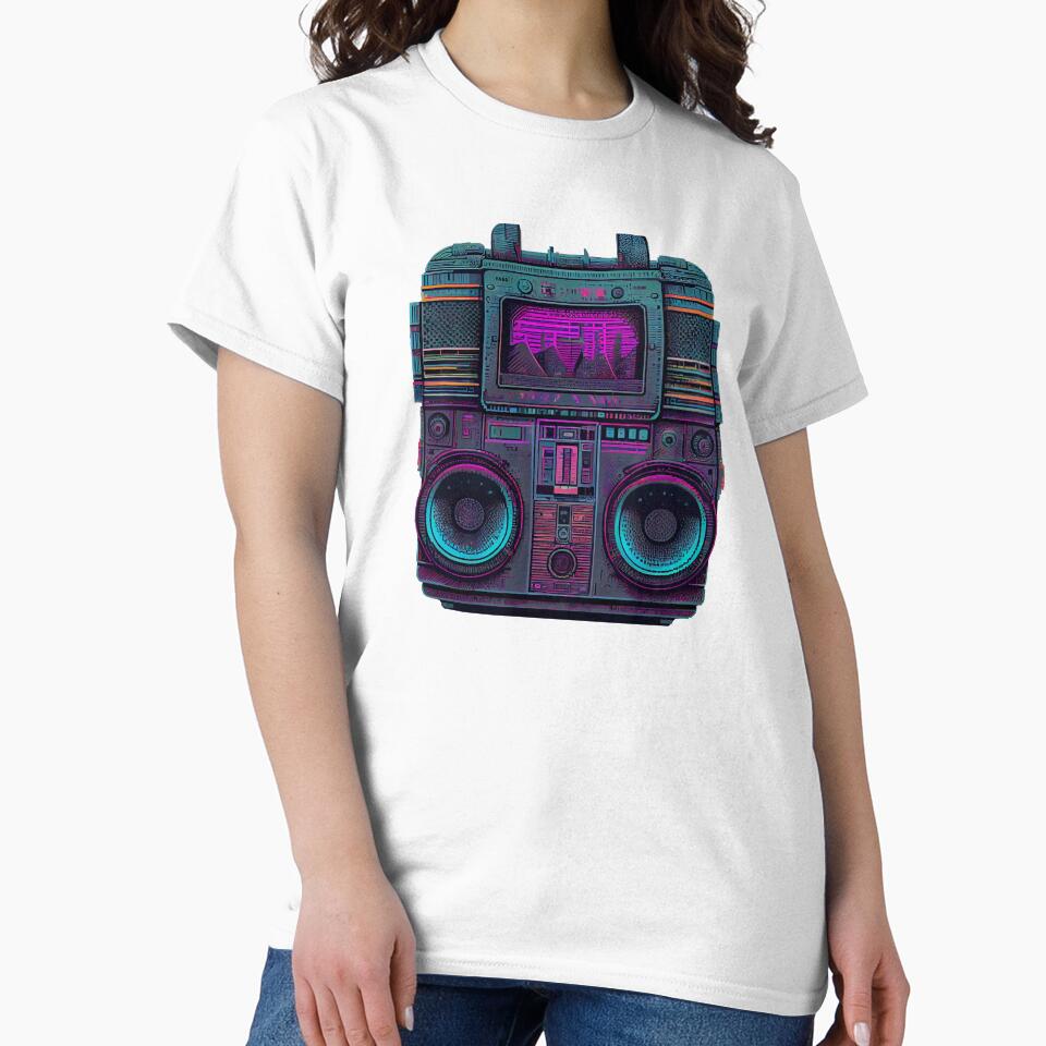 Cyberpunk Retro radio 2 by Pixelarium T-Shirts, Hoodie, Sweatshirt | BlankRebels.com (Image 2)