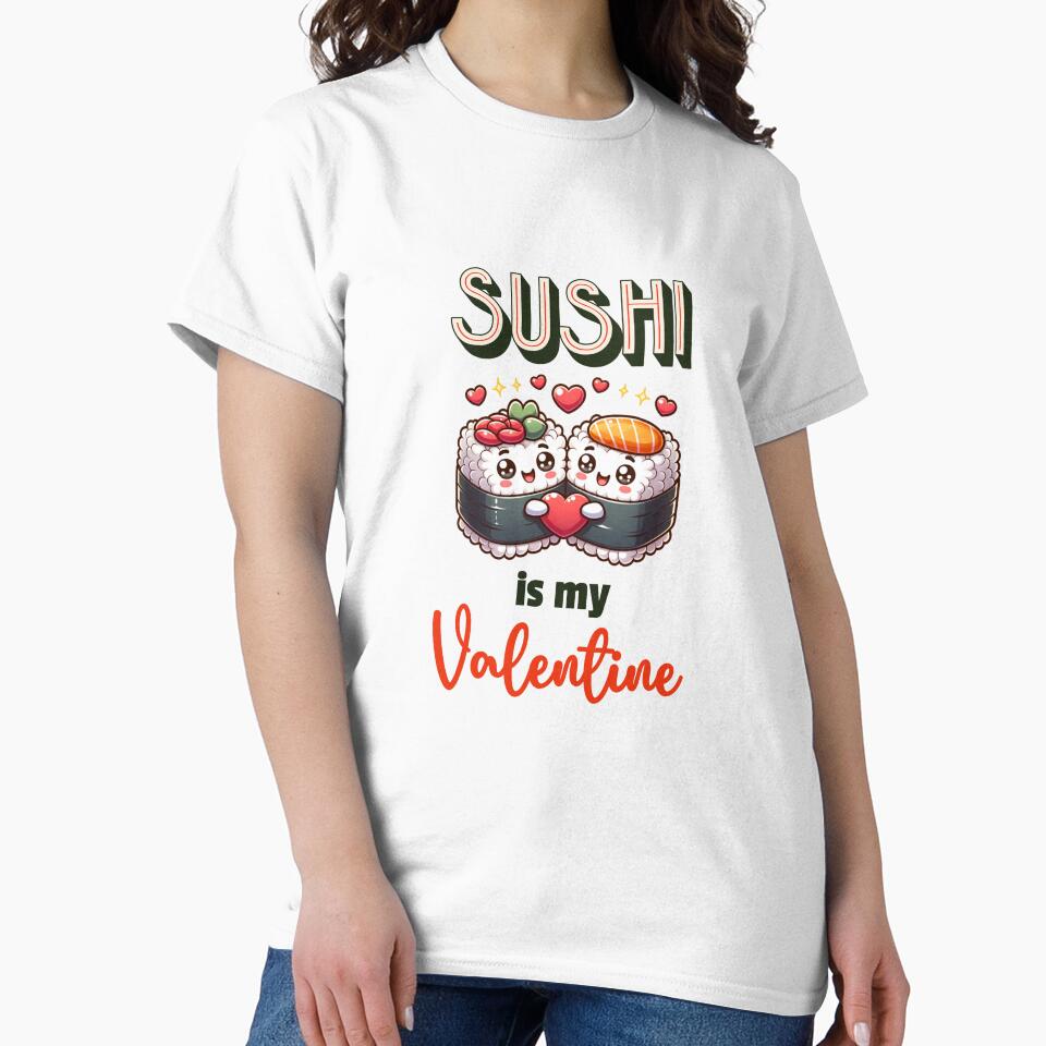 Cute Kawaii Sushi Valentine by Gee-Na T-Shirts, Hoodie, Sweatshirt | BlankRebels.com (Image 2)