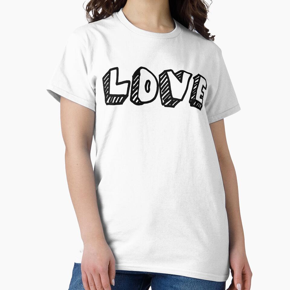 Doodle love black white valentine sweetheart by wordznart T-Shirts, Hoodie, Sweatshirt | BlankRebels.com (Image 2)