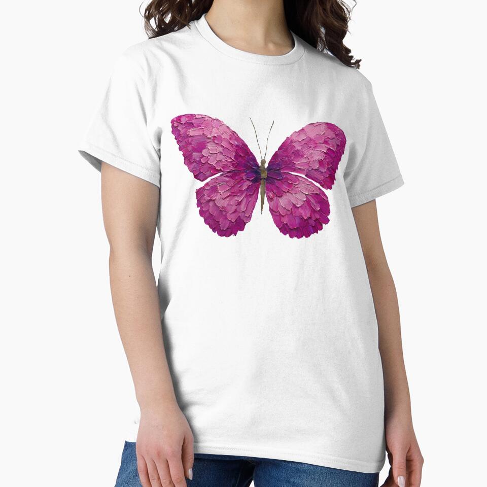 Magenta butterfly art by daila70 T-Shirts, Hoodie, Sweatshirt | BlankRebels.com (Image 2)
