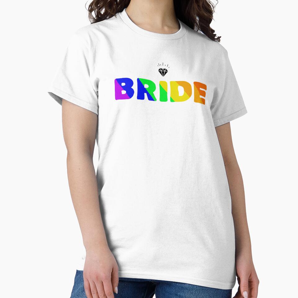 lgbtq wedding rainbow bride by Tropoid T-Shirts, Hoodie, Sweatshirt | BlankRebels.com (Image 2)