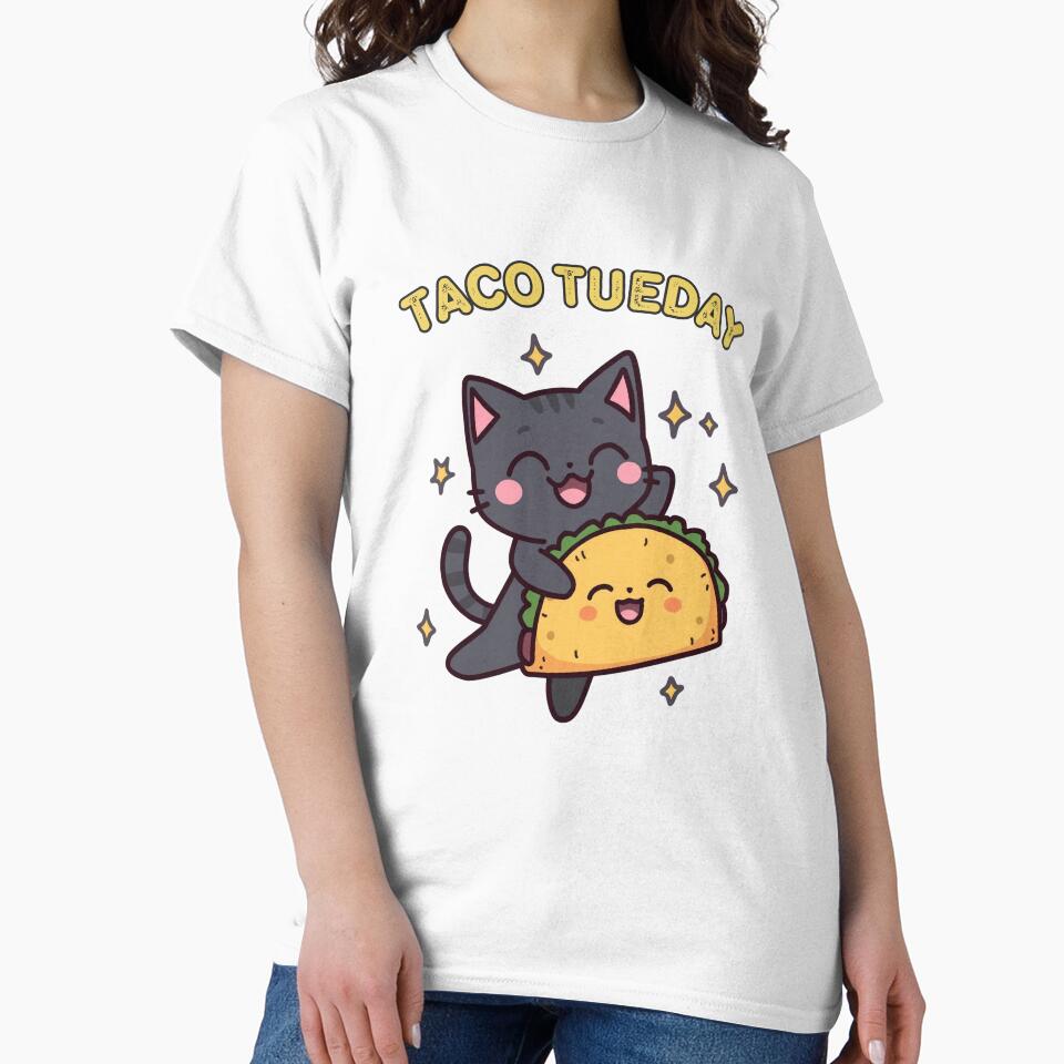 Black Cat Taco Tuesday by SpacedOutRITZ T-Shirts, Hoodie, Sweatshirt | BlankRebels.com (Image 2)
