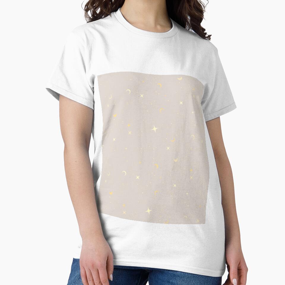 Celestial beige gold moon and stars by Milatoo T-Shirts, Hoodie, Sweatshirt | BlankRebels.com (Image 2)