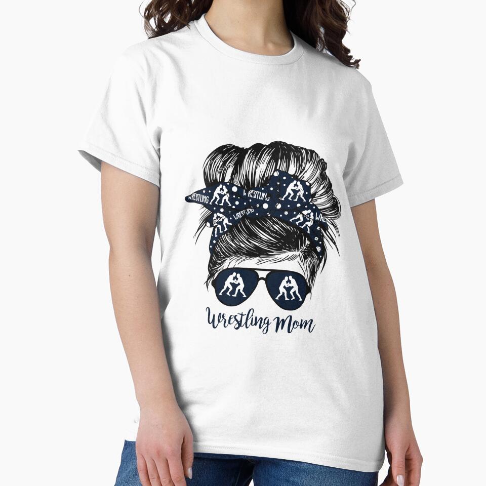 Wrestling Mom Messy Bun by VickyCloset T-Shirts, Hoodie, Sweatshirt | BlankRebels.com (Image 2)