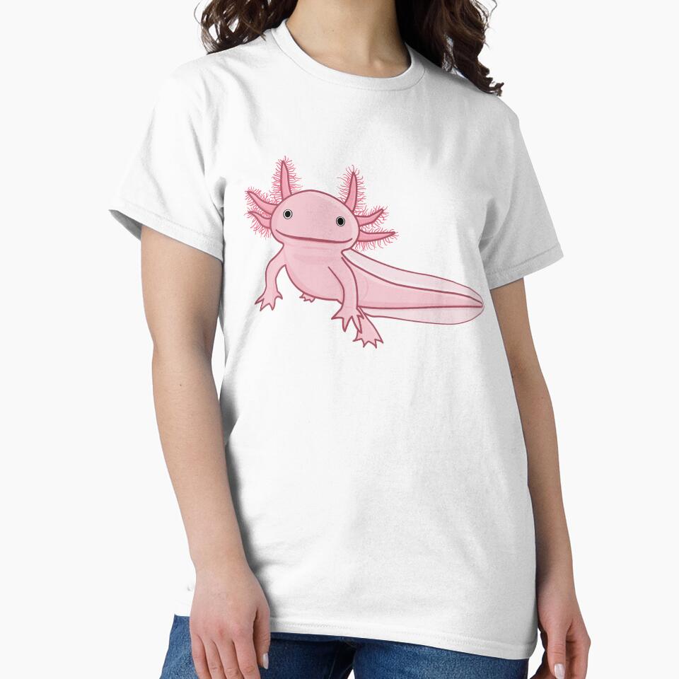 Cute Axolotl Smiling by ShexxarDesigns T-Shirts, Hoodie, Sweatshirt | BlankRebels.com (Image 2)