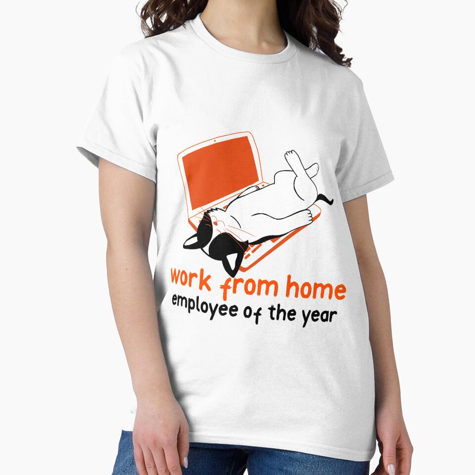 work from home employee of the year cat by helkav T-Shirts, Hoodie, Sweatshirt | BlankRebels.com (Image 2)