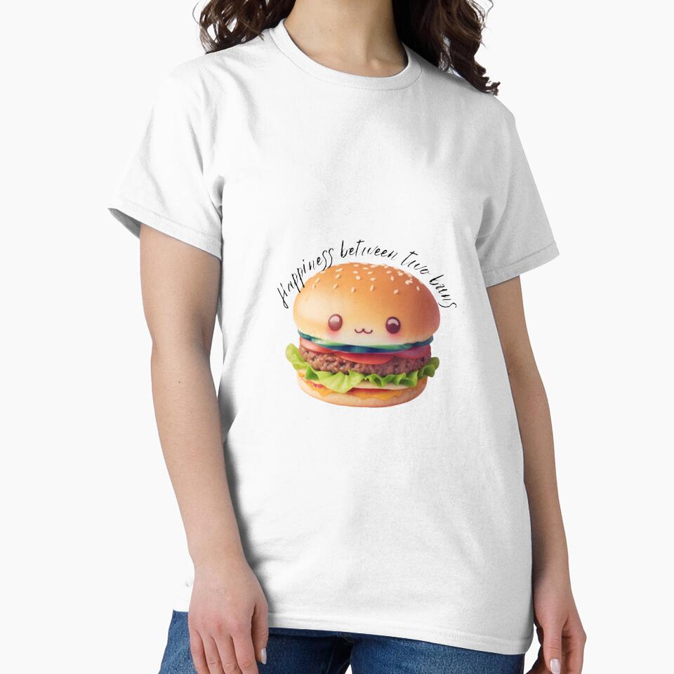 Clipart of a cute happy burger. by Vegasstickers T-Shirts, Hoodie, Sweatshirt | BlankRebels.com (Image 2)