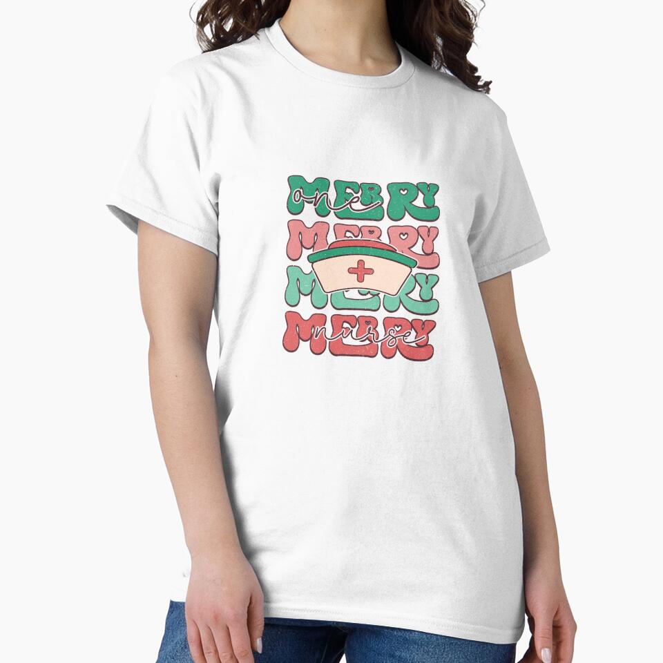 One Merry Nurse Christmas by goingoncetwice T-Shirts, Hoodie, Sweatshirt | BlankRebels.com (Image 2)