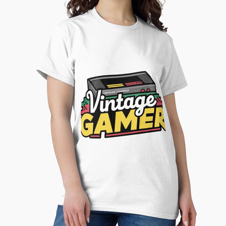 Vintage Gamer Retro Gaming Console Design by ArtByYunus T-Shirts, Hoodie, Sweatshirt | BlankRebels.com (Image 2)
