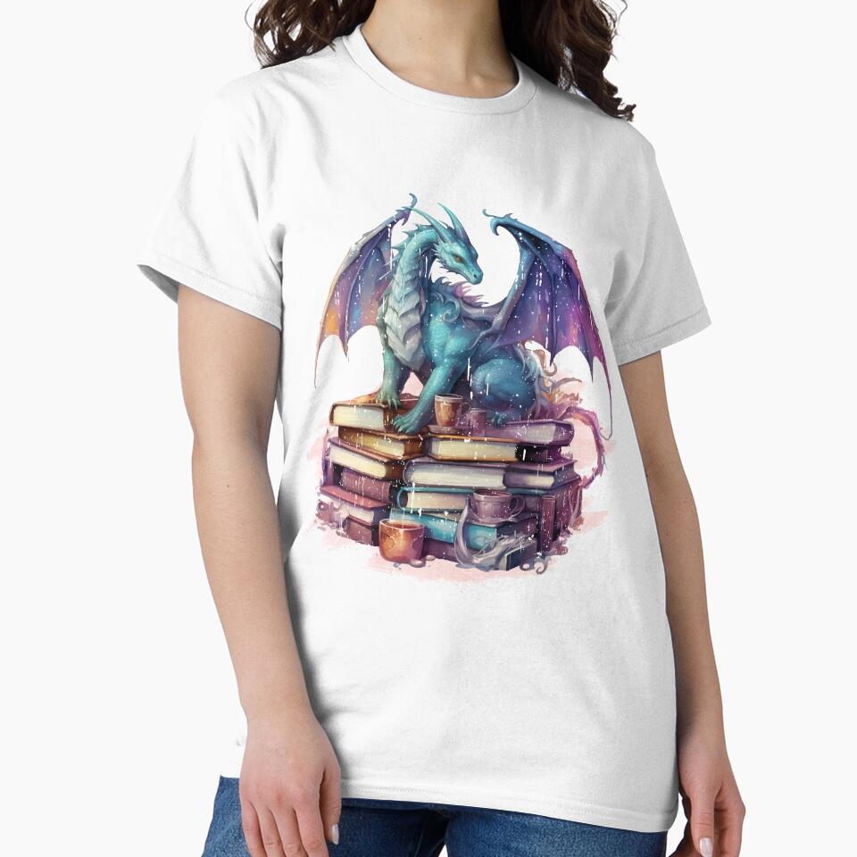 Dragons and books by PrettyPittie Shop T-Shirts, Hoodie, Sweatshirt | BlankRebels.com (Image 2)
