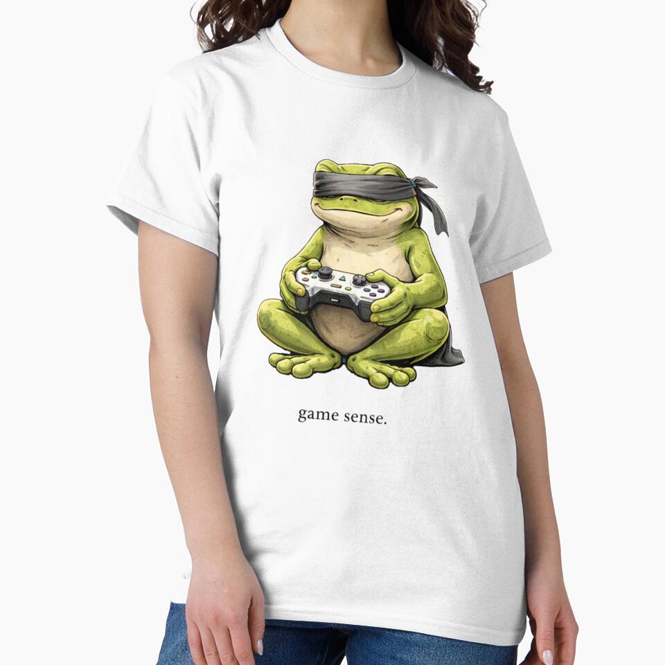 Game Sense – Blindfold Gamer Frog by VireonTees
