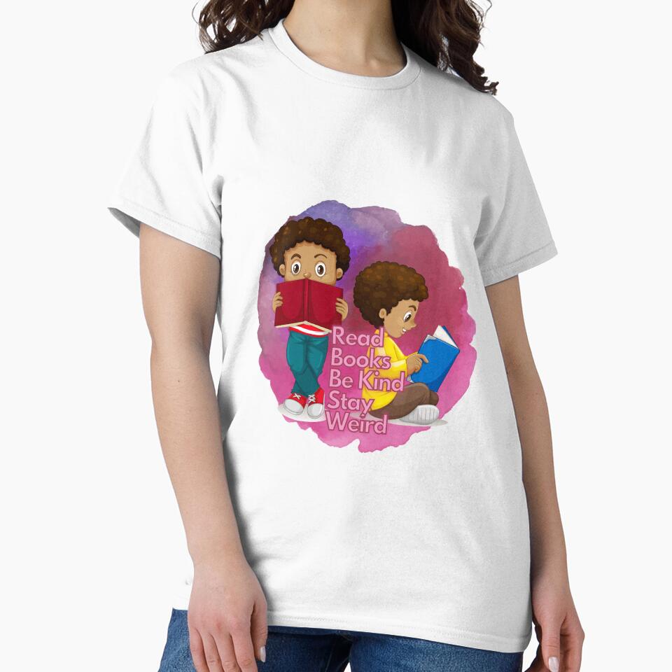 Read Books Be Kind Stay Weird by Livingartpro T-Shirts, Hoodie, Sweatshirt | BlankRebels.com (Image 2)