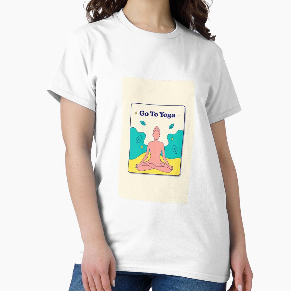 Go To Yoga for woman man kid youth sport pilates art calming T-Shirt classic vintage y2k tank by xsykeso... (Image 2)