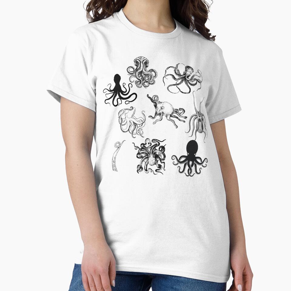 Octopus Collage Dark Academia Aesthetic by AsinusAS T-Shirts, Hoodie, Sweatshirt | BlankRebels.com (Image 2)