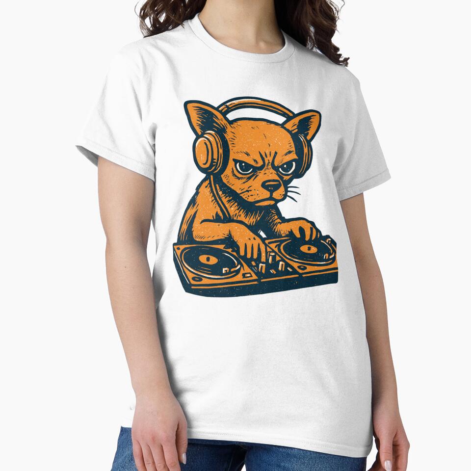 Chihuahua DJ Retro Turntables Headphones Gift by Pineapple-Tree T-Shirts, Hoodie, Sweatshirt | BlankRebels.com (Image 2)