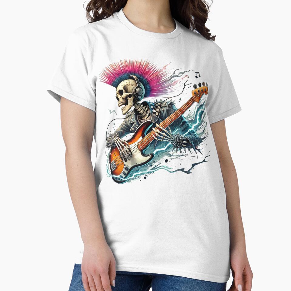 Band Rock, Punk skeleton Band Rock by clarkfraser T-Shirts, Hoodie, Sweatshirt | BlankRebels.com (Image 2)