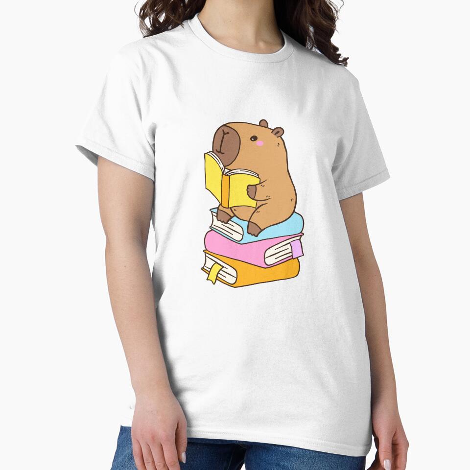 Capybara reading by Neadoodles T-Shirts, Hoodie, Sweatshirt | BlankRebels.com (Image 2)