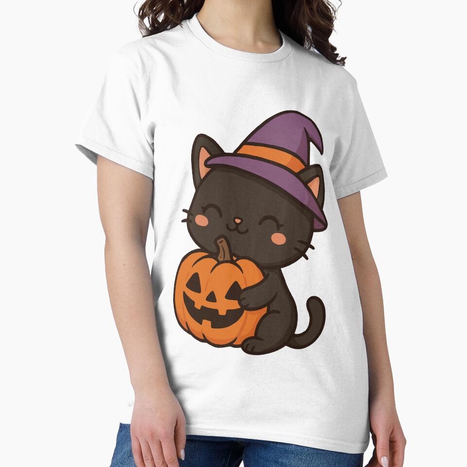 Cute cat hugging pumpkin by Lichtisign T-Shirts, Hoodie, Sweatshirt | BlankRebels.com (Image 2)