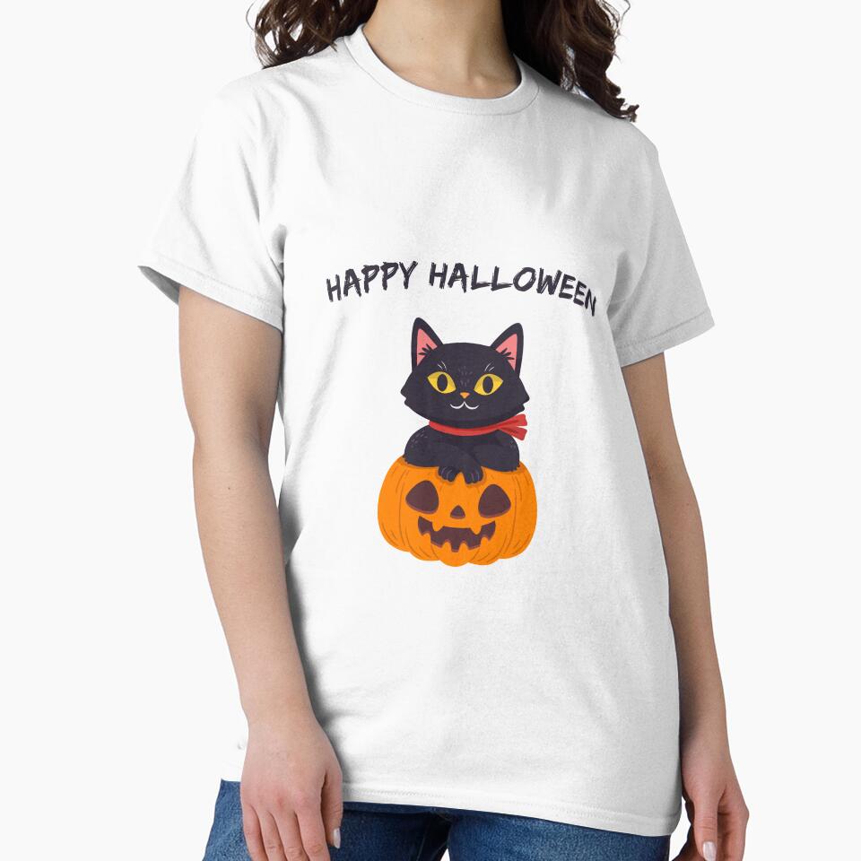 Happy Halloween Cat - cute by MJLdesigns T-Shirts, Hoodie, Sweatshirt | BlankRebels.com (Image 2)