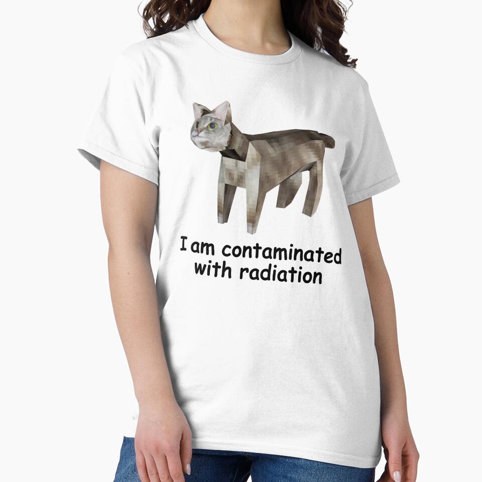 I'm Contaminated With Radiation Kitr Low Poly Cat Meme Weidrcore by fomodesigns
