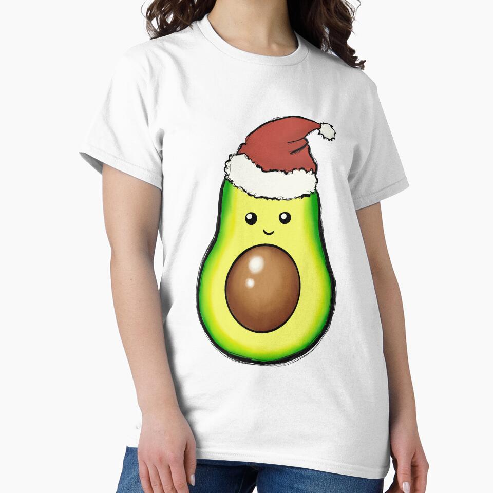 Happy New Year Funny Avocado Illustration by UArtWorld T-Shirts, Hoodie, Sweatshirt | BlankRebels.com (Image 2)