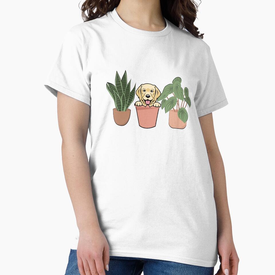 Golden Retriever And Plants by TheAnimalZ00 T-Shirts, Hoodie, Sweatshirt | BlankRebels.com (Image 2)