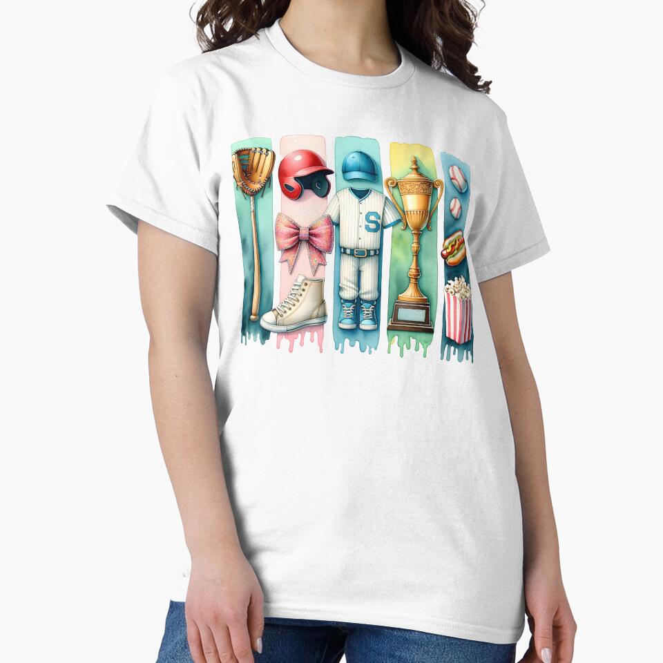 Baseball Aesthetic, Baseball Girl, Retro Baseball, Baseball Mom, Children Baseball, Kids Baseball, Game Day, Watercolor Design by matchakpop