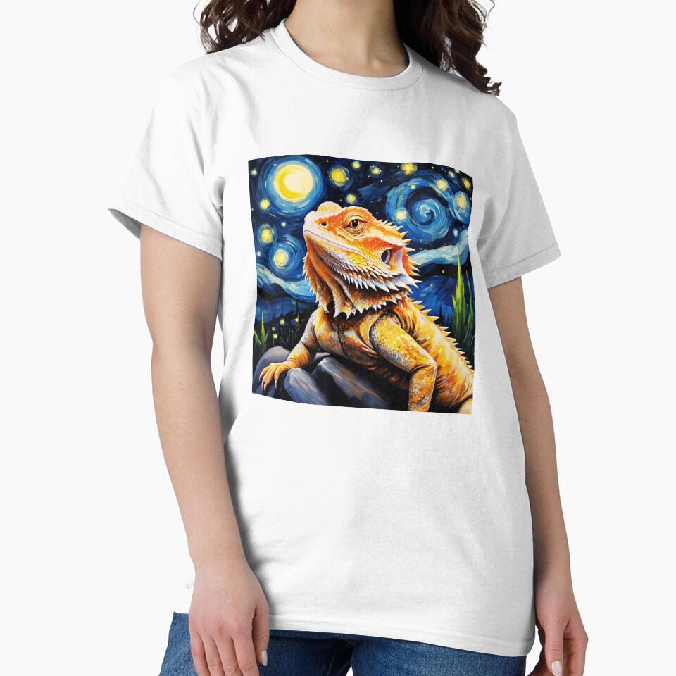 Bearded Dragon Starry Night Portrait by ChaosReigns91 T-Shirts, Hoodie, Sweatshirt | BlankRebels.com (Image 2)