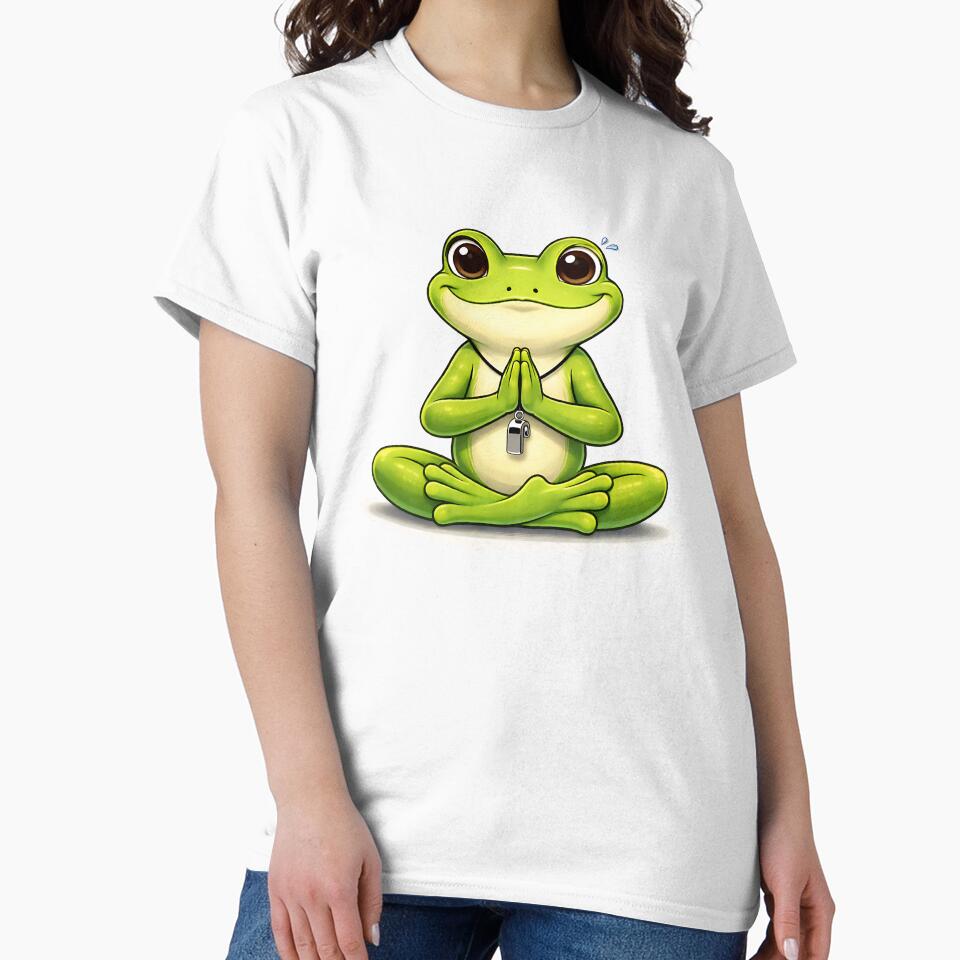 Funny Yoga Frog Shirt – Yoga Instructor Meditation Cute Mindfulness Animal Tee by Digital Culture Studio... (Image 2)