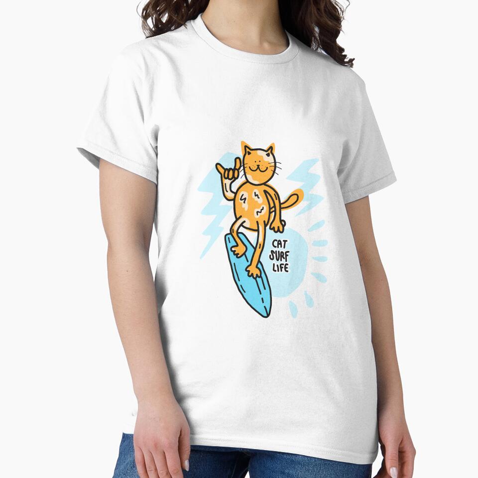 CAt Surf Life Surfing Surf T-Shirts, Hoodie, Sweatshirt