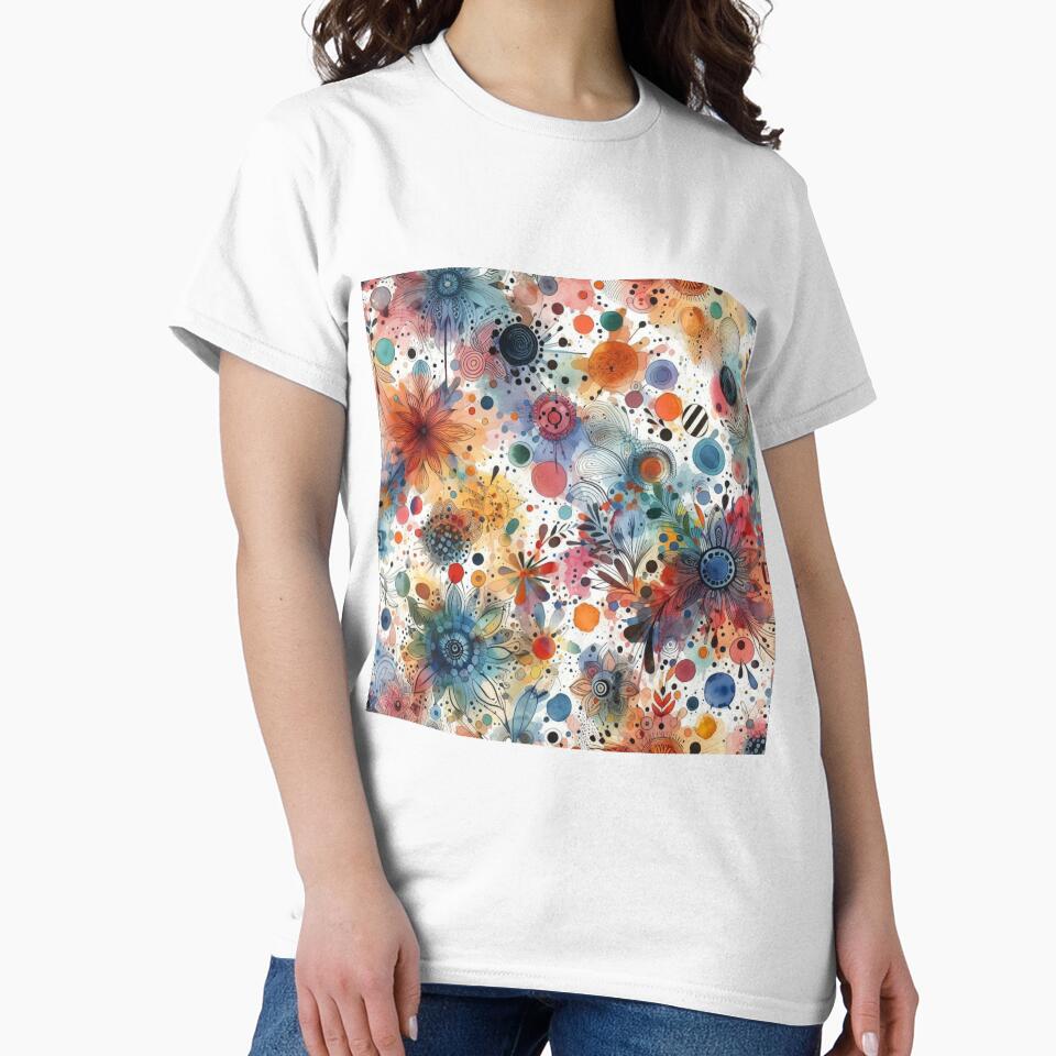 geometric floral print by Dominika Farkašová T-Shirts, Hoodie, Sweatshirt | BlankRebels.com (Image 2)