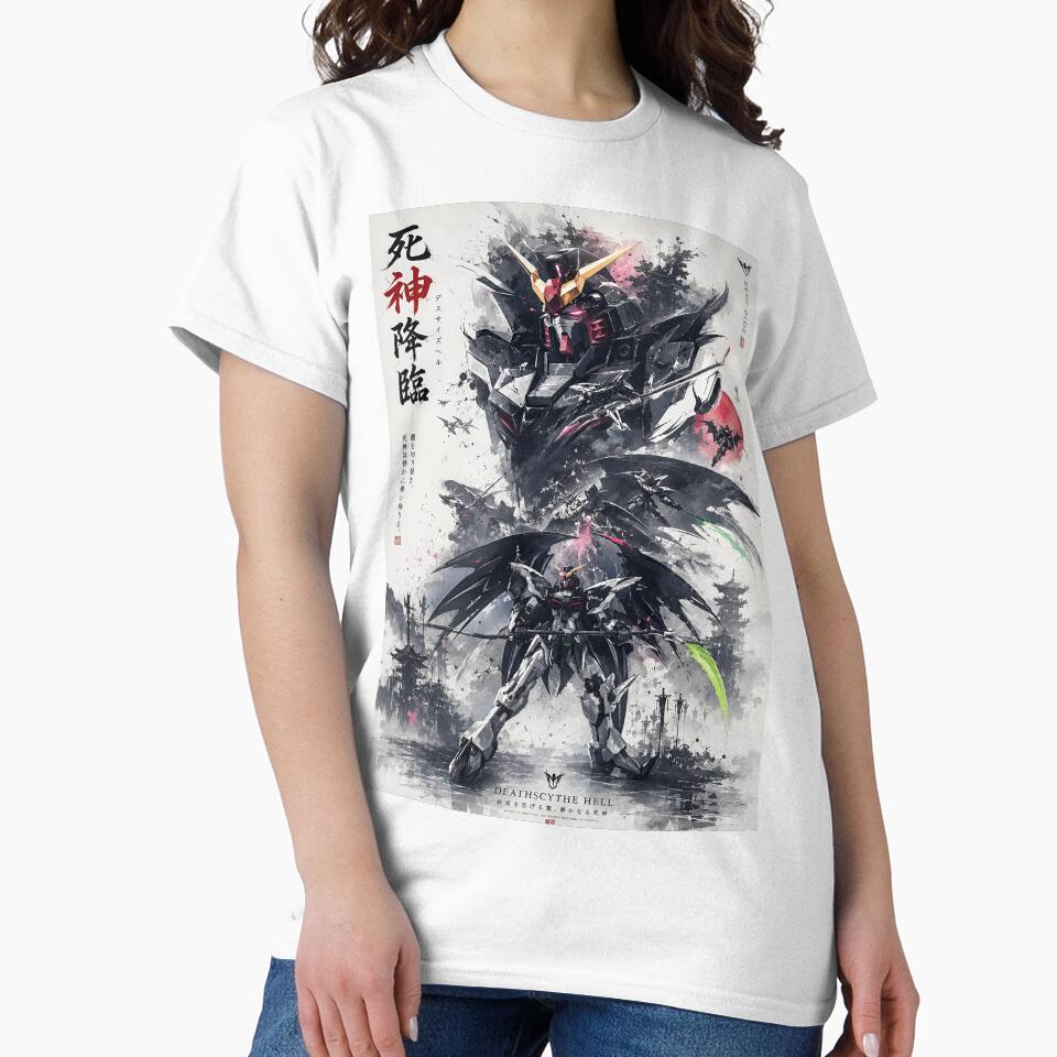 Gundam Deathscythe Hell XXXG-01D2 Anime Mecha | Dark Winged Mobile Suit Art by Dyan4